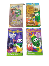 Lot of 4 VeggieTales VHS Tapes, BigIdea, Children Learning Christian Bible - £15.95 GBP