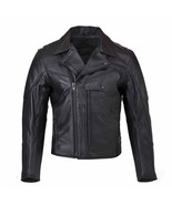 Jacket Leather Mens Biker Cowhide Motorcycle American Men Vintage Bomber... - $4,653.41 MXN