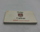 2000 Dodge Caravan Owners Manual Handbook OEM K02B20006 - £25.03 GBP