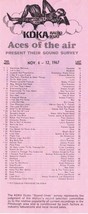 KDKA 1020 Pittsburgh VINTAGE November 6 1967 Music Survey Monkees #1 - £15.48 GBP