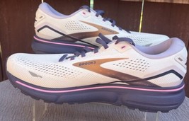 Women&#39;s Brooks Ghost 15 White/Purple/Pink Athletic Sneaker Size 12B -Men... - $95.00