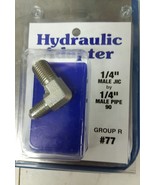 Hydraulic Adapter 1/4&quot; MALE JIC X 1/4” MALE PIPE  90 - €17,32 EUR