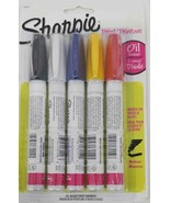 Paint Sharpie Oil Base Medium Point 5/PK AST 34971PP - £12.45 GBP