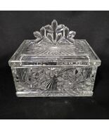 Gorham German Crystal Snowflake Covered Casket Trinket Box Lid Finial Wi... - €22,87 EUR