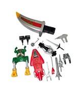 Vintage 90s Bandai Power Ranger Lost Galaxy Megazord Lot Toys Swords Guns  - $48.23