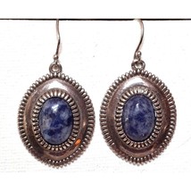 925 Sterling Silver L API S Lazuli Earrings Sky - $46.33