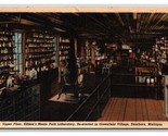 Edison&#39;s Laboratory Greenfield Village Dearborn Michigan UNP Linen Postc... - £2.33 GBP