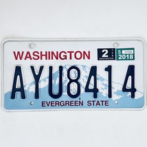 2018 United States Washington Evergreen Passenger License Plate AYU8414 - £14.12 GBP