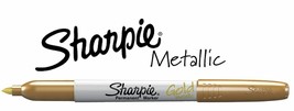 2 Sharpie GOLD METALLIC Permanent Markers Fine POiNT TiP Marker 1823813 05266 - £14.96 GBP