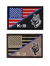 K-9 USA American Flag Thin Blue Line Police Swat Hook Patch (Bundle-PK2-PK3) - £9.58 GBP