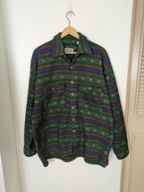 Point Zero Men&#39;s 3xl Original Workwear Fleece Button Up Jacket Aztec Green (#20) - $24.18