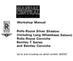 Bentley T Series / Corniche Repair Service Workshop Manual 1965- 1976 TSD2476 - £125.68 GBP