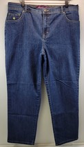 L1) Women&#39;s Gloria Vanderbilt Amanda Blue Jeans Pants Size 16W - £11.47 GBP