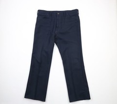 Vintage 90s Wrangler Mens 40x31 Knit Wide Leg Chinos Chino Pants Navy Blue USA - £52.18 GBP