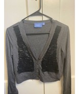 Vera Wang Simply Vera Sweater Gray Black PS - £9.92 GBP