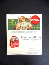 1940&#39;s Coca Cola Two Part Ad Card Coupon - Coca Cola Ad Card Coupon  - £10.15 GBP
