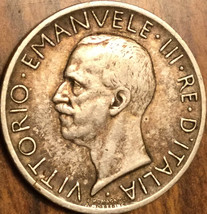 1929 ITALY SILVER 5 LIRE COIN - $8.74
