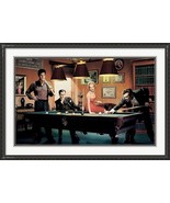 Legends Playing Pool Legal Action Large Framed Classic Poster by Chris C... - £749.78 GBP