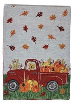 Harvest Pickup Truck with Dog Tapestry Autumn Fall Table Runner 72&quot; x 13&quot; - £18.99 GBP