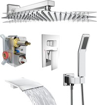 Fatspas Shower System, 10&quot; Wall Mounted Shower Faucet Set With Rain Handheld &amp; - £156.24 GBP