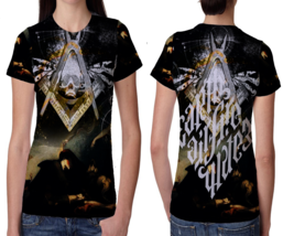 Illuminati  Angels &amp; Demons Womens Printed T-Shirt Tee - $14.53+