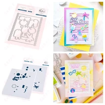 New May Pink 2025 Guiding Light Metal Cutting Dies Stamp Stencil -M3191-... - $8.48