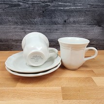 Mikasa French Countryside Coffee Mugs Set of 2 Tea Cups &amp; Saucers Ceramic F9000 - £14.94 GBP