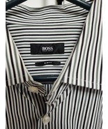 Hugo Boss Pinstripes Egyptian Cotton Shirt Size 16.5 - £18.47 GBP