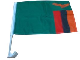 K&#39;s Novelties 12x18 Zambia Country Car Vehicle 12&quot;x18&quot; Flag Set of 2 - £8.75 GBP