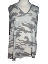 Jupee Women&#39;s Tank Top Shirt Size Large Gray Grey Camo Stretch NEW NWT - £14.22 GBP