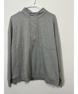 Liz Claiborne Light Heather Gray Half Zip Pullover Hoodie Sweater Size XL - $668.31 MXN