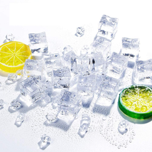 50 Pcs 20mm Clear Fake Ice Acrylic Decorative Ice Cubes Display For Home NEW - £10.92 GBP