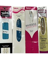 Vintage Talon &amp; J.P. Coats Zippers Lot Of 4 Turquoise Peacock White &amp; Ca... - $141.74 MXN