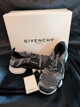Givenchy Jaw Basse Basket  Knit Low Top Sneakers Black White Box UK 42 US 9 - $366.29
