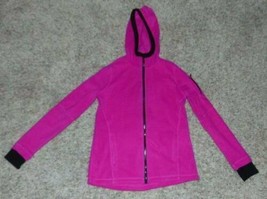 Womens Jacket Tek Gear Pink Brushed Fleece Lined Zip Up Hooded Coat-size S - $27.72