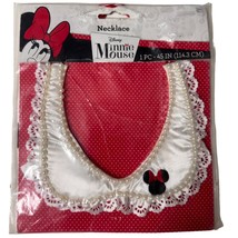 Disney Minnie Mouse Necklace Lace Ribbon Tieback Beads Costume Lace Trim... - $6.29