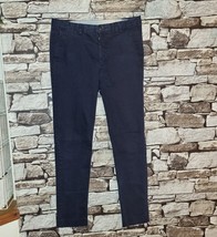 H&amp;M, slim fit man trousers,  W34 L31, colour: navy blue - £14.15 GBP
