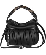 Bruno Rossi Italian Made Soft Black and Olive Calf Leather Small Tote - $497.68 CAD