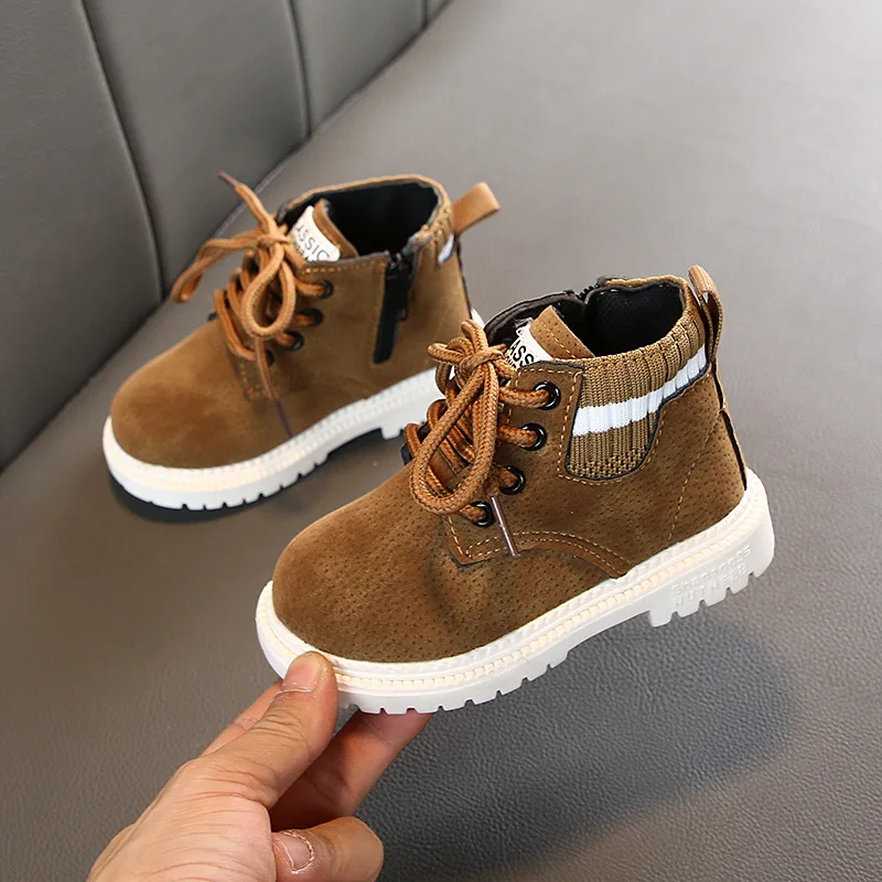 Winter Children Casual Ankle Boots Autumn Martin Boots Boys Casual Leather Shoes - £54.85 GBP