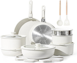 CAROTE 23 Pcs Pots and Pans Set, Nonstick Cookware Sets Detachable Handle - £118.25 GBP