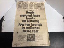 Vintage Real Cigarette Print Ad &quot; The Tennessean&quot; Oct. 3,1977 - $11.99