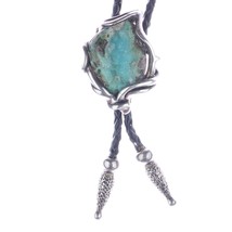 44&quot; 70&#39;s-80&#39;s Vintage Sterling blue crystal bolo tie - $297.00