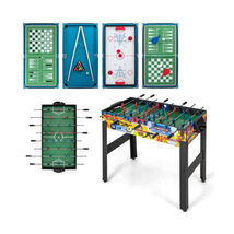 12-in-1 Combo Game Table Set with Foosball Air Hockey Pool Chess and Pin... - $201.76
