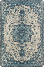 Lahome Collection Traditional Vintage Floral Area Rug - 2&#39; X 3&#39; Blue Non... - £28.28 GBP