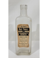 Antique Dr Gray&#39;s Hair Tonic and Dandruff Remedy Bottle Paper Label - $31.68