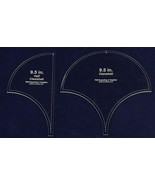 Clamshell Templates. 2 Piece Set 9.5 Inches -Full &amp; Half - Clear Acrylic... - £32.41 GBP