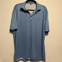 Peter Millar Shirt Mens Large Blue  Summer Comfort Golf Polo Breathable - £11.35 GBP