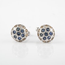 Natural Blue Sapphire and Citrine Cufflinks,925 sterling Solid silver Cu... - £131.33 GBP