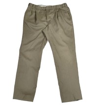 Palm Beach Dress Pants Men&#39;s Size 44 Regular Pleated Front Brown - £13.73 GBP