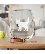 Kitty Cat Kitten Etched Glasses - Wine, Champagne, Pint Glasses, Shot Glass - $467.85 MXN+